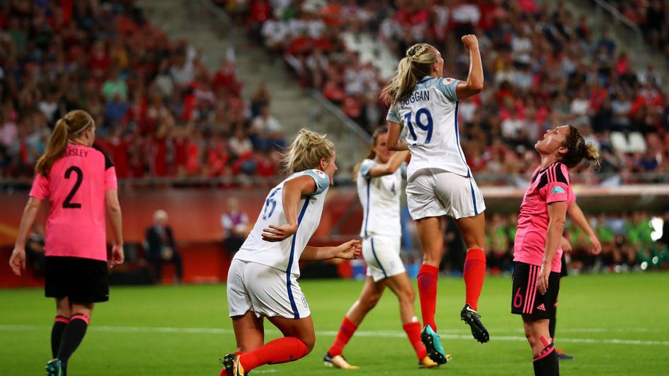 England celebrate against Scotland in 2017