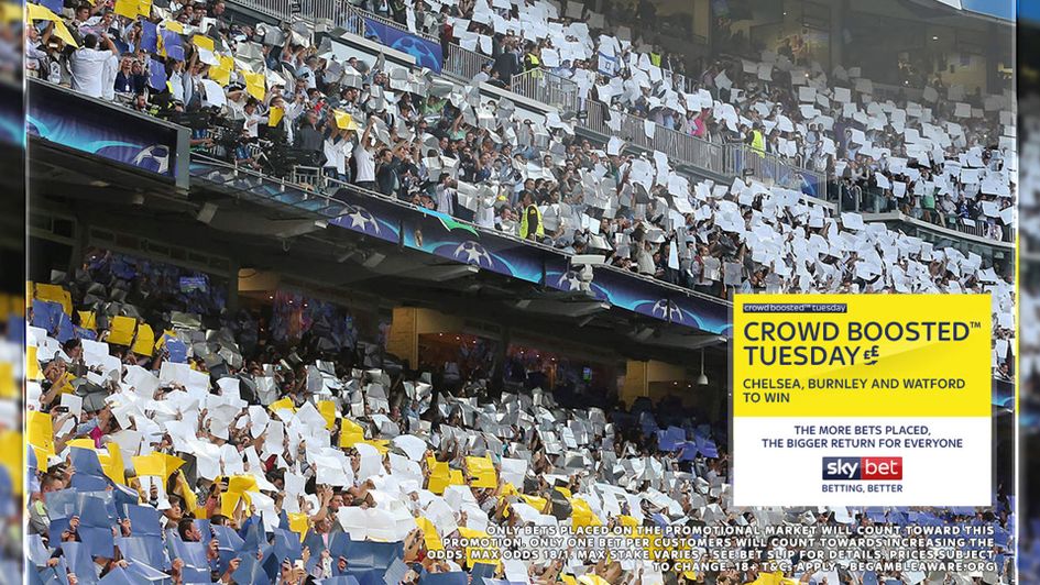 Check out Sky Bet's Crowd Boosted Tuesday offer