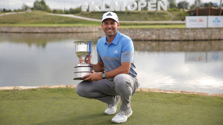 Sergio Garcia after winning the KLM Open