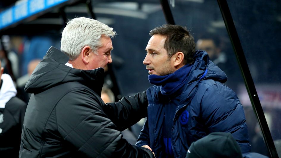 Frank Lampard (right) is favourite to replace Steve Bruce at Newcastle
