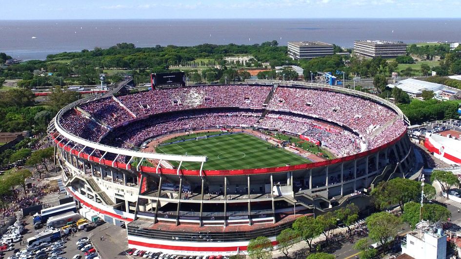 The Monumental Stadium home of River Plate ahead of their game with Boca Juniors