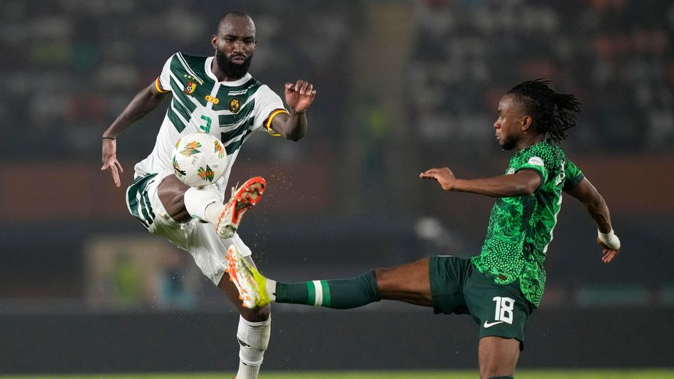 Ademola Lookman (right) has been getting stuck in at AFCON