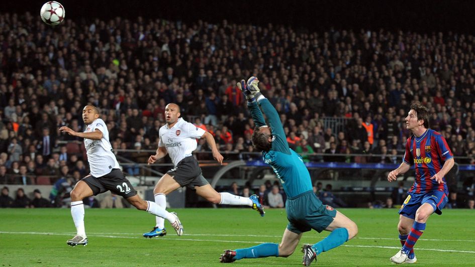 Lionel Messi starred as Barcelona beat Arsenal in the Champions League quarter-final in 2010