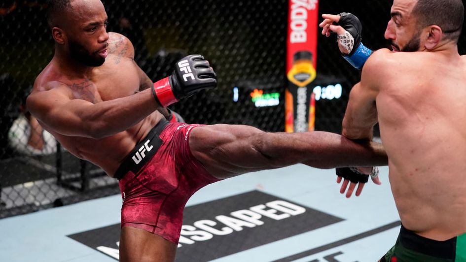 Leon Edwards (left) is fancied to win late in his fight this weekend