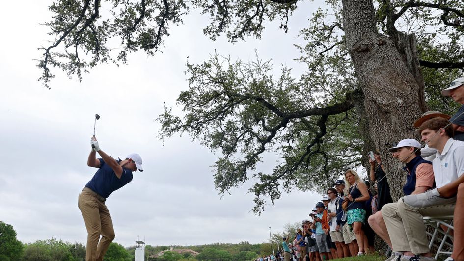 Rory McIlroy in action on day one