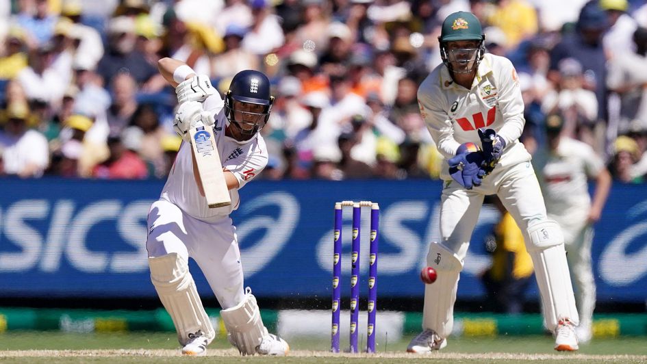 A classic cover drive from Jacob Bethell