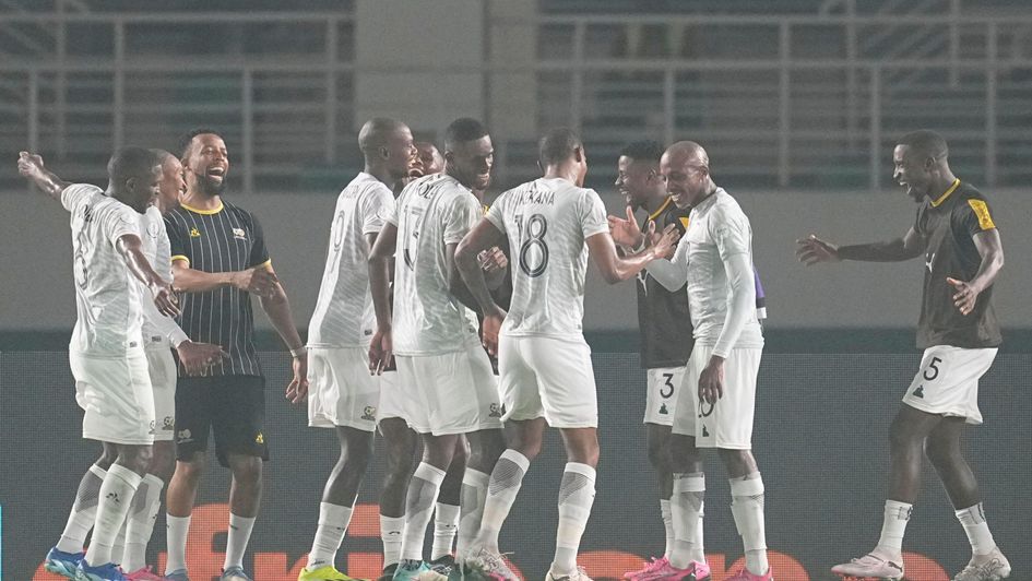 South Africa celebrate knocking out Morocco