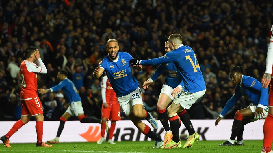 Kemar Roofe’s extra-time winner sends Rangers into the Europa League semi-finals