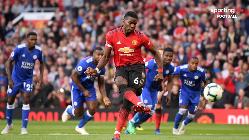 Paul Pogba: The Man United midfielder coolly dispatches from the spot against Leicester