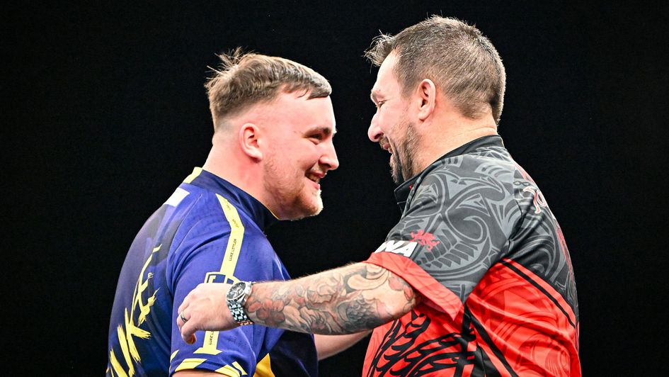 Luke Littler and Jonny Clayton