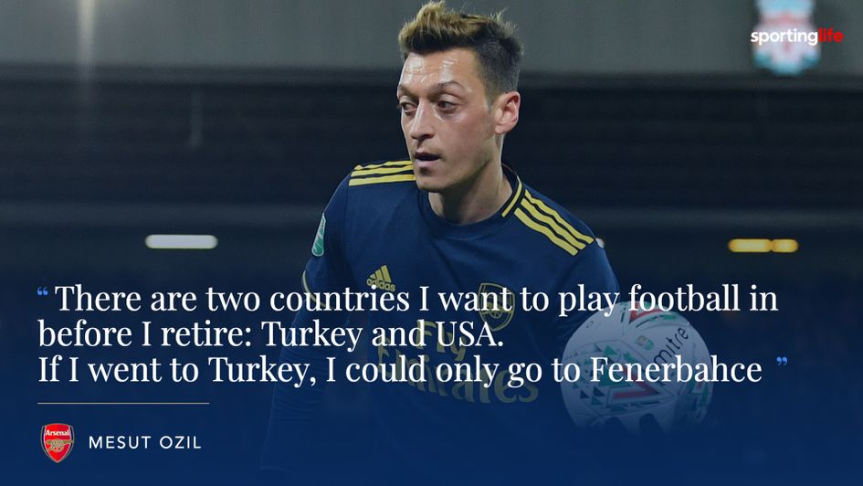 Mesut Ozil has discussed his next move after Arsenal