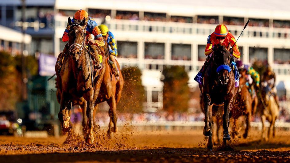 Forte (left) was too strong for Cave Rock in the Juvenile (image courtesy of the Breeders' Cup)