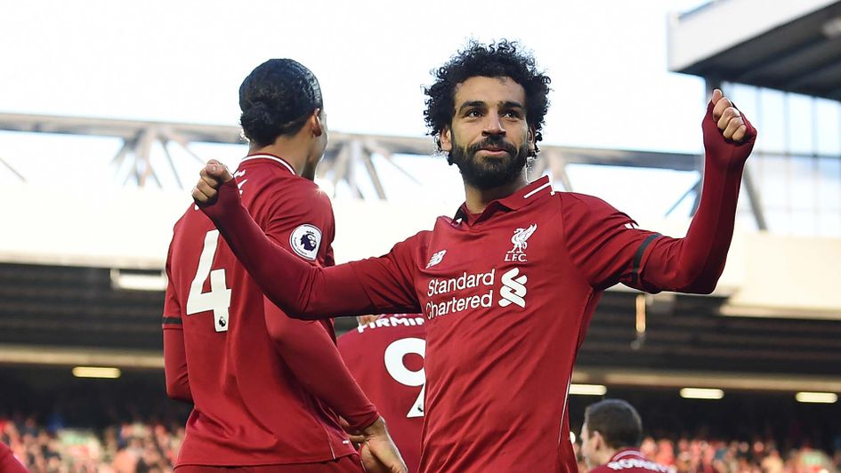 Mohamed Salah scores for Liverpool against Bournemouth