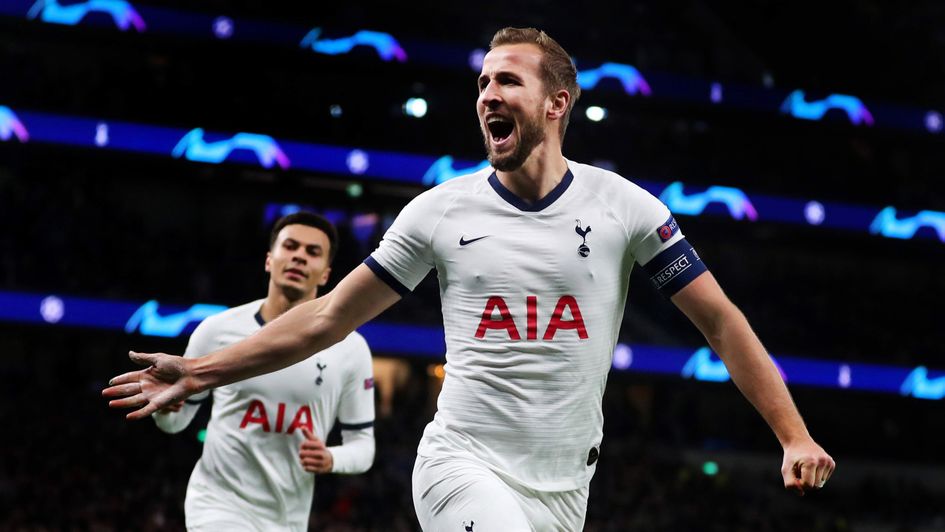 Harry Kane: Spurs forward celebrates his goal against Olympiakos in the Champions League