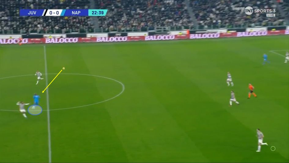 Osimhen is immense in receiving and holding up the ball