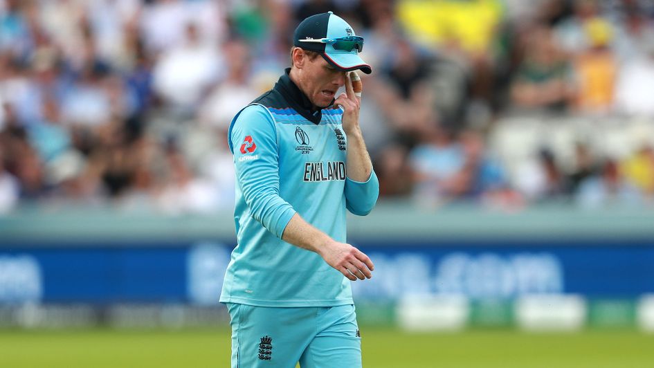 Eoin Morgan during England's defeat to Australia