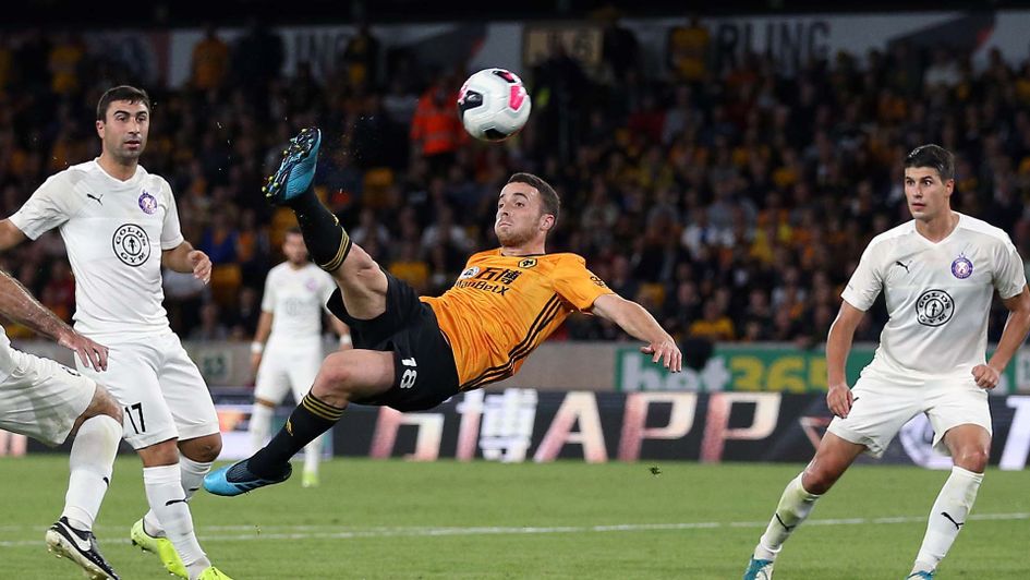 Diogo Jota scores for Wolves in Europa League qualifying