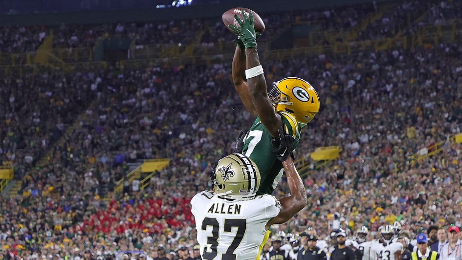 Romeo Doubs of the Green Bay Packers