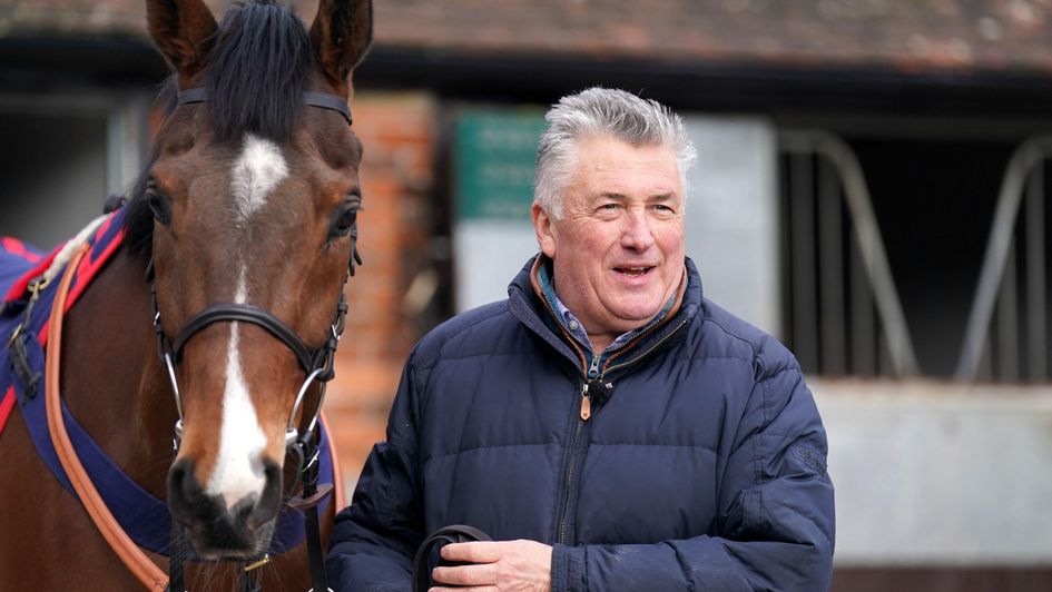 Paul Nicholls with Brown Advisory hopeful Stay Away Fay