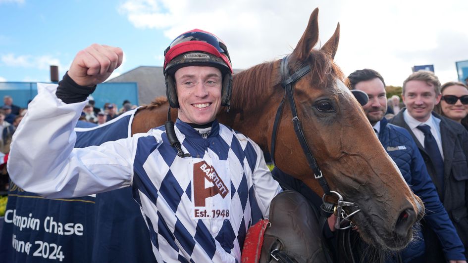 JJ Slevin celebrates with Banbridge