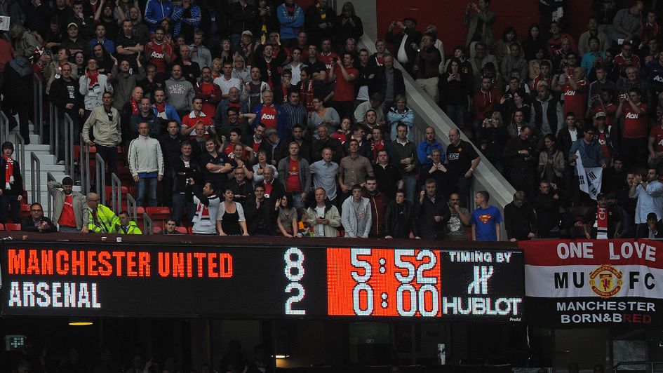 Manchester United hammered Arsenal in 2011