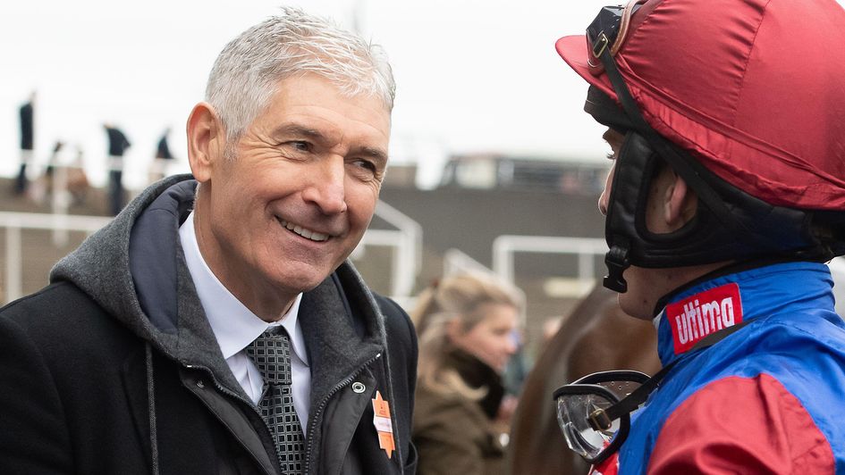 Max McNeill (left) talks to Harry Cobden