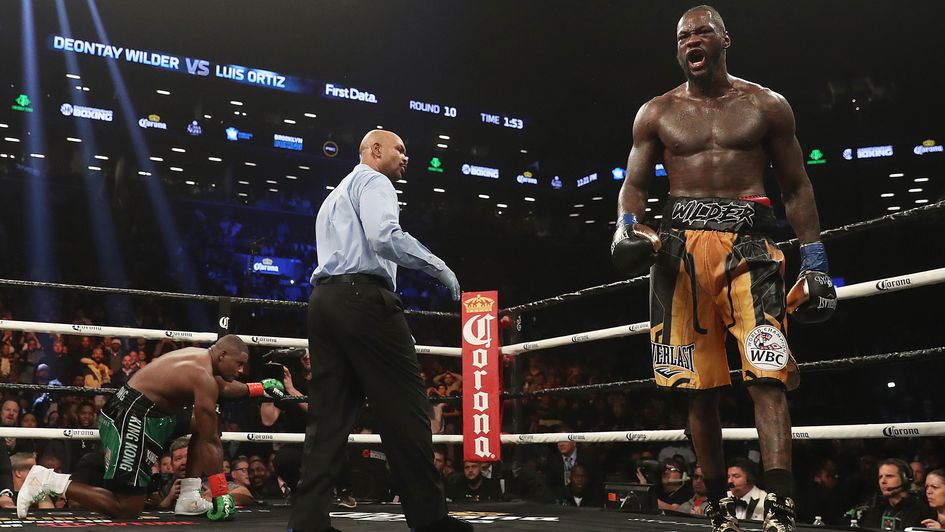 Deontay Wilder celebrates - and turns his thoughts to Anthony Joshua