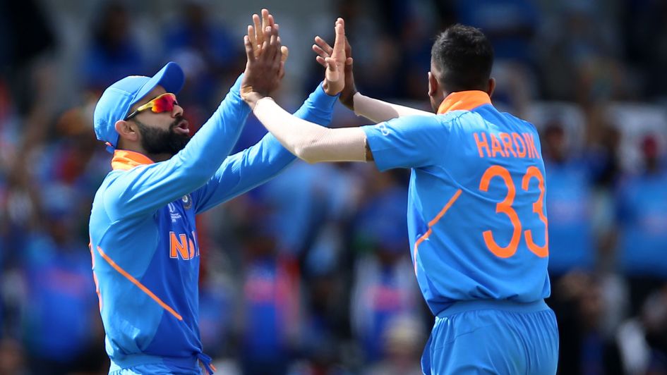 Hardik Pandya celebrates a wicket