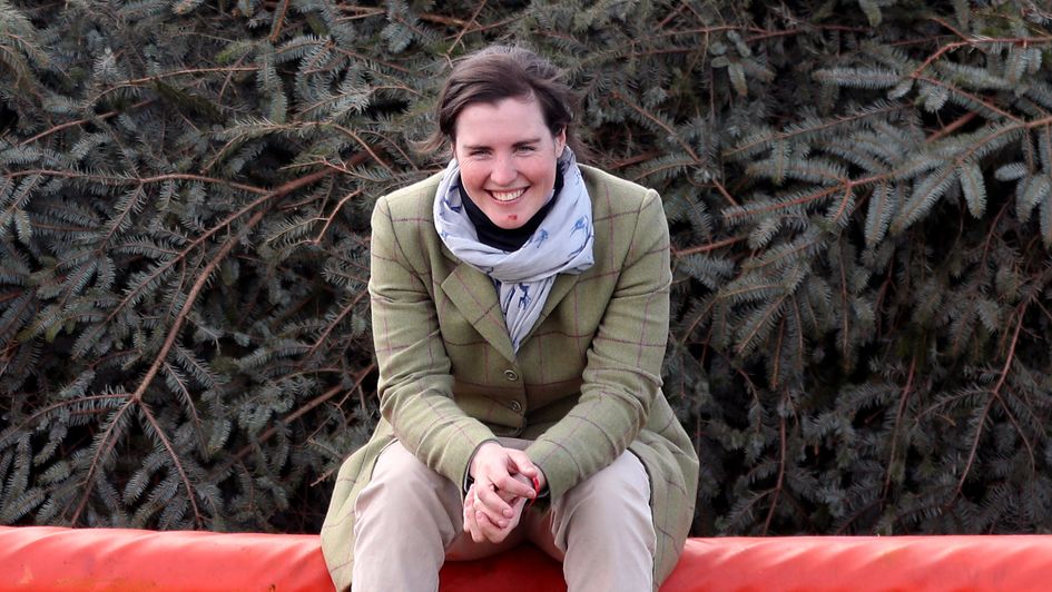 Tabitha Worsley next to the Chair at Aintree