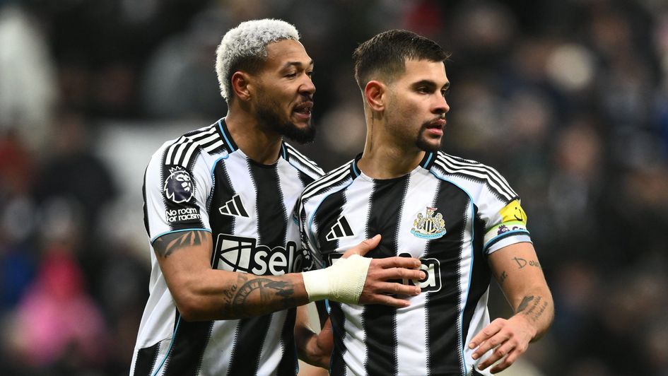 Newcastle midfielders Joelinton and Bruno Guimaraes