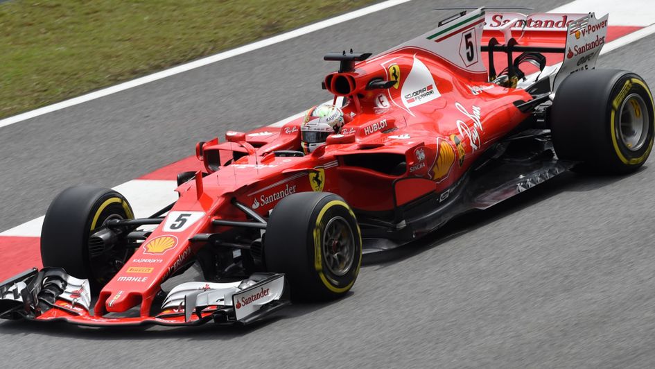 Sebastian Vettel of Ferrari