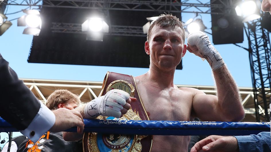 Jeff Horn celebrates victory over Manny Pacquiao