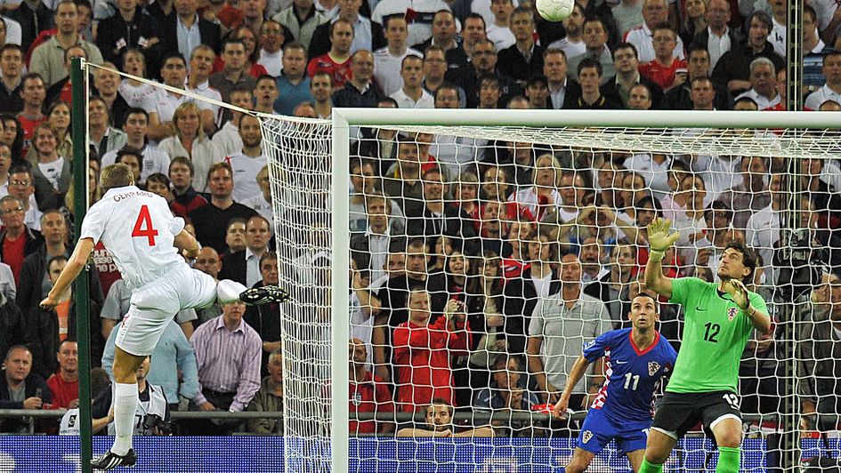 Steven Gerrard scored twice for England v Croatia