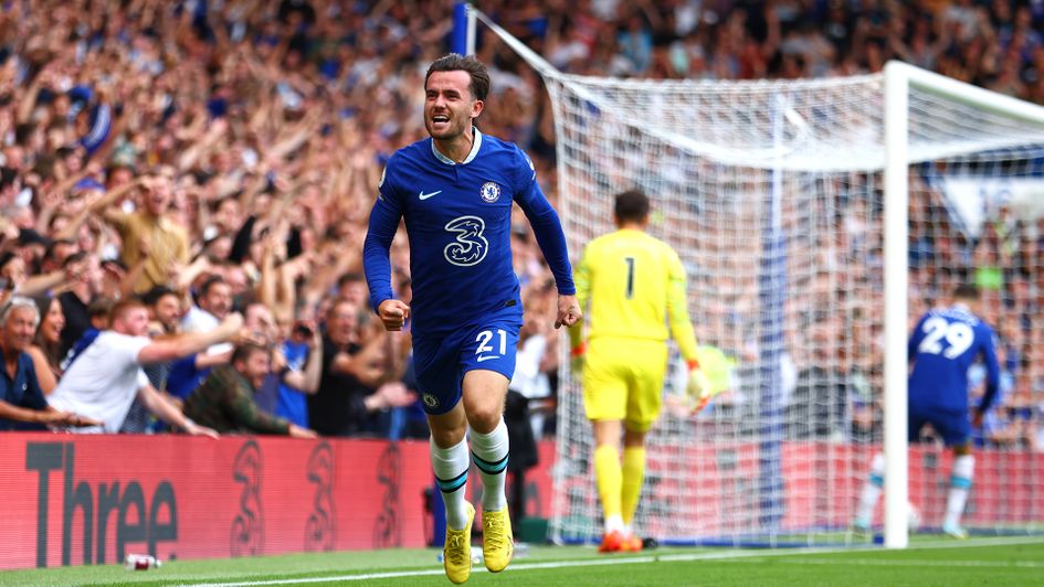 Ben Chilwell celebrates a goal for Chelsea
