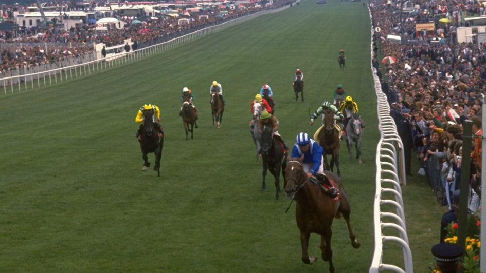 Nashwan winning the Derby