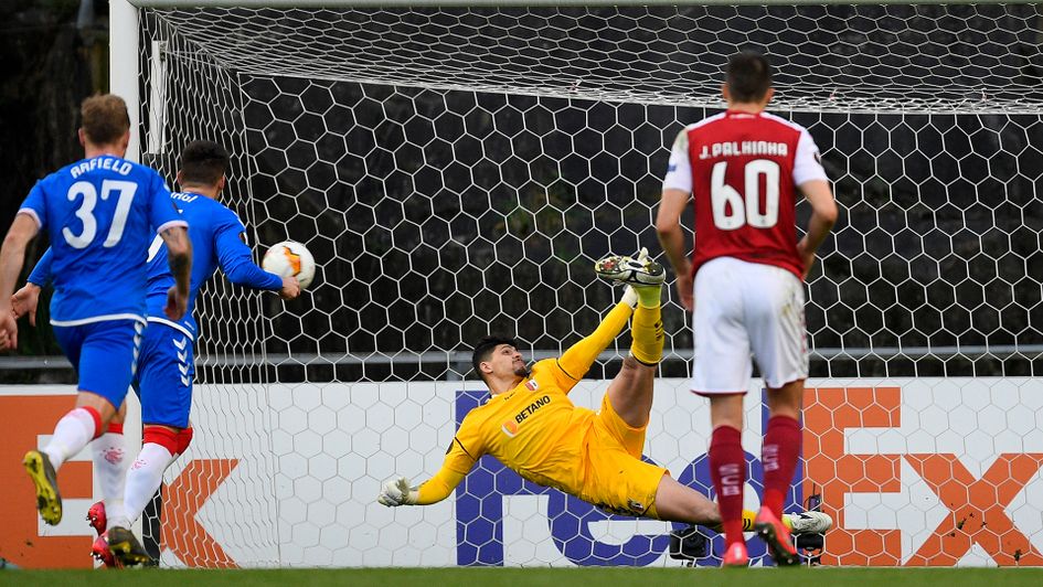 Ianis Hagi sees his penalty saved