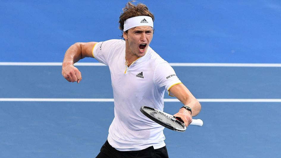 Alexander Zverev in action in the Davis Cup