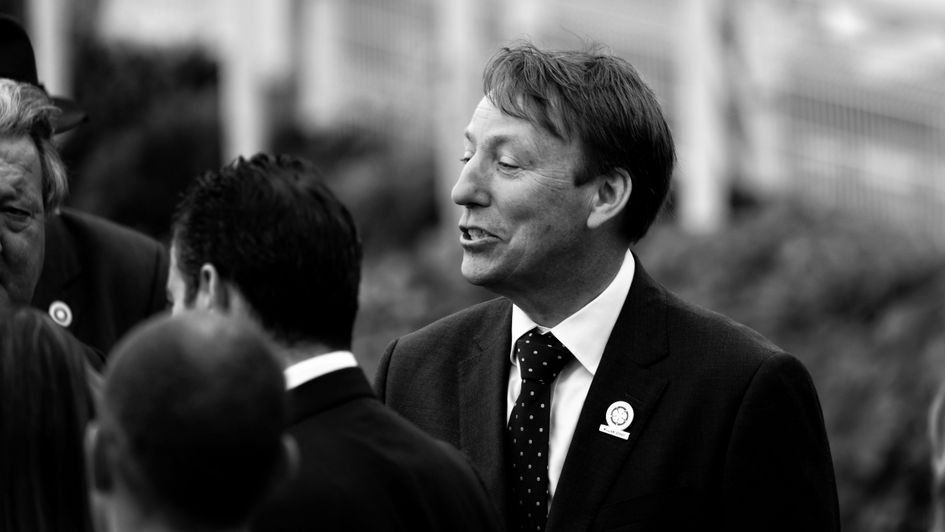 William Derby congratulates winning connections