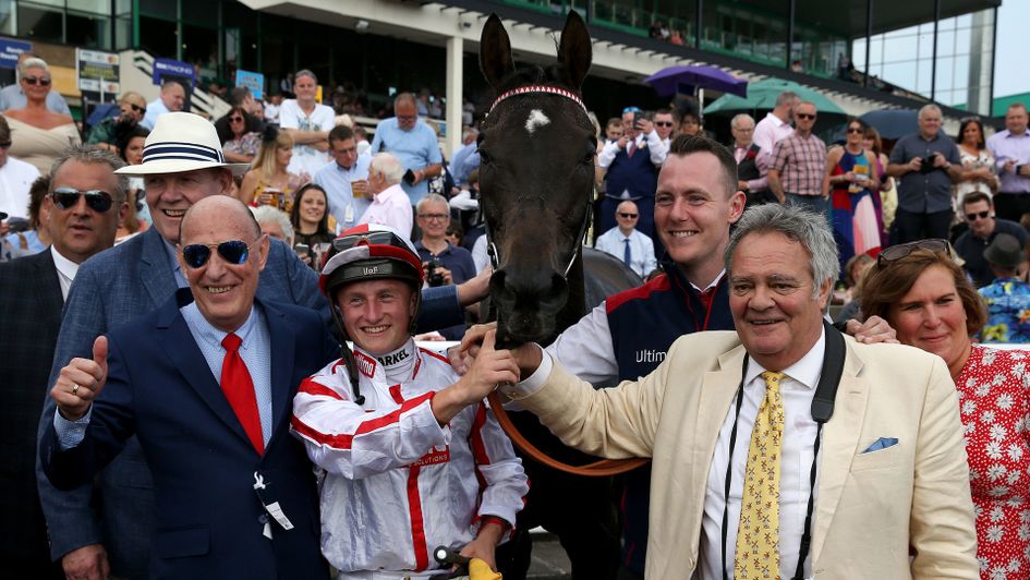 Who Dares Wins pictured with Tom Marquand and winning connections