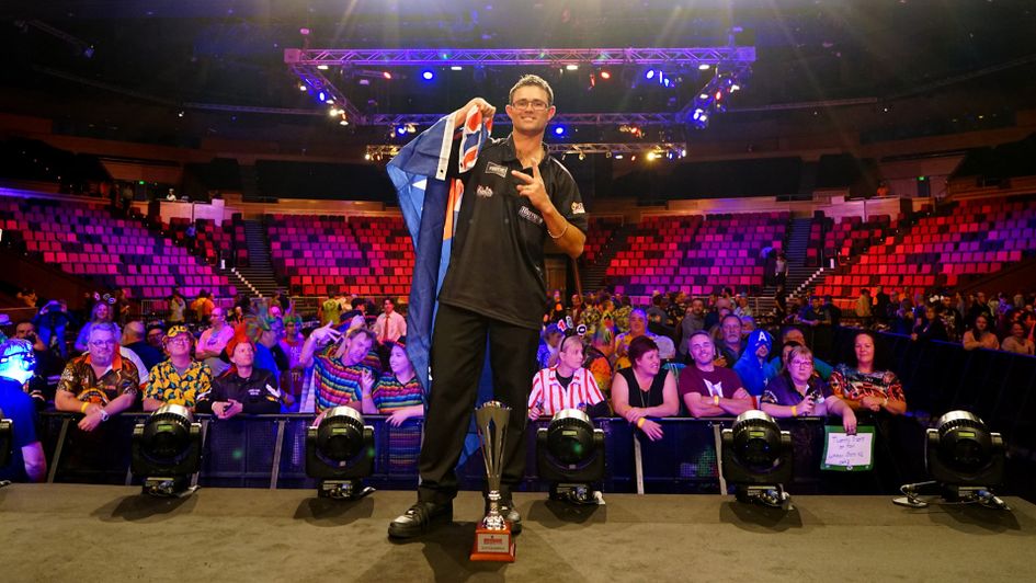 Damon Heta wins the Brisbane Darts Masters (Picture: PDC/DartsPlace)