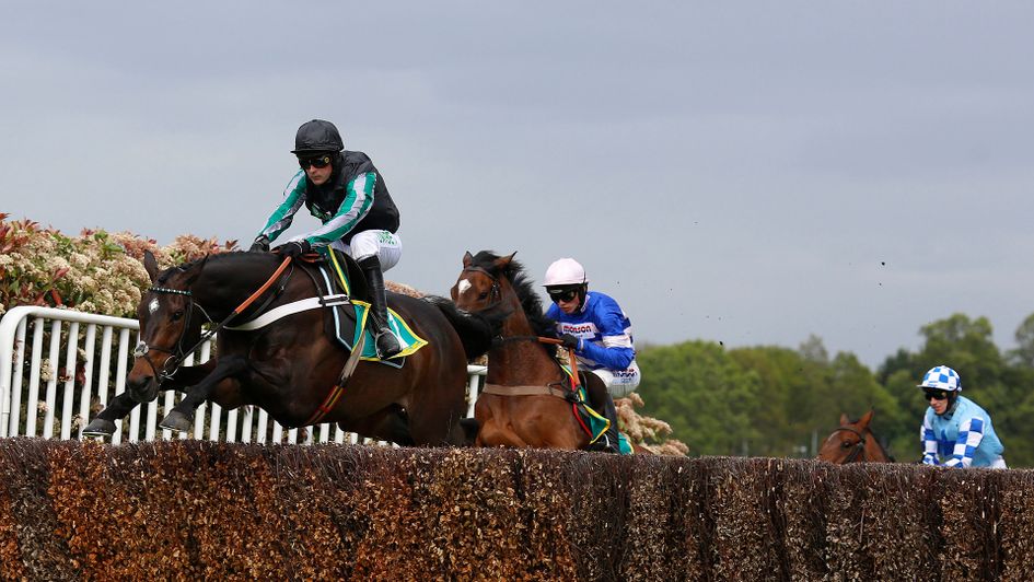 Altior on his way to a record-breaking win at Sandown