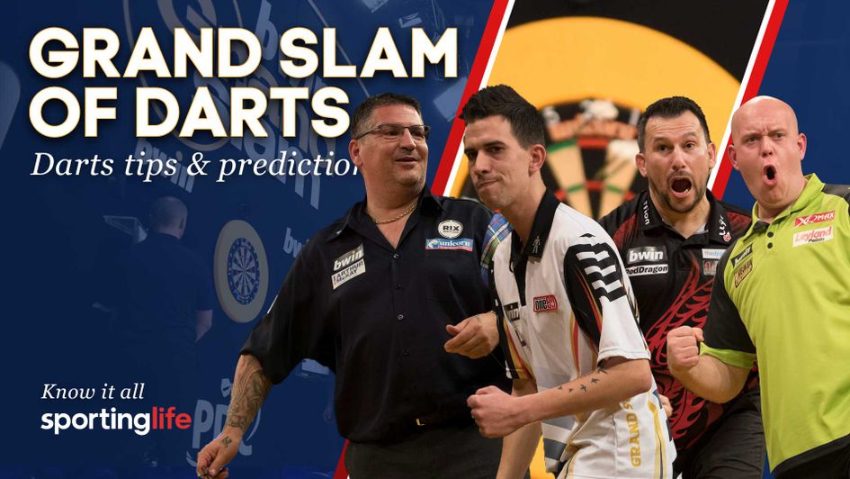 Who will book their places in the Grand Slam of Darts semi-finals?