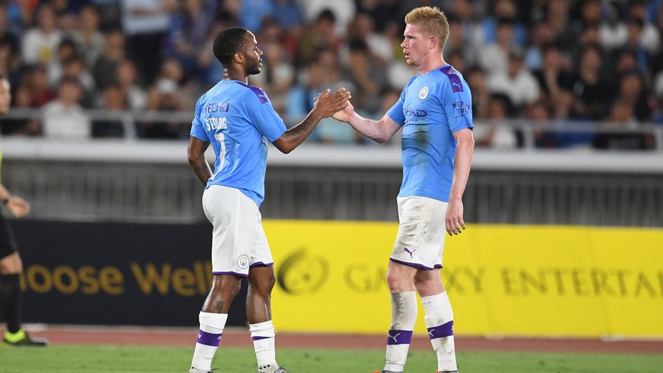 Raheem Sterling and Kevin De Bruyne: Both Man City stars on target against Yokohama in pre-season