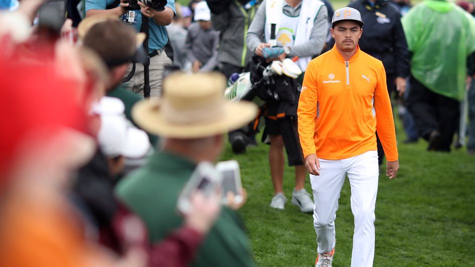 Rickie Fowler on his way to victory in Phoenix