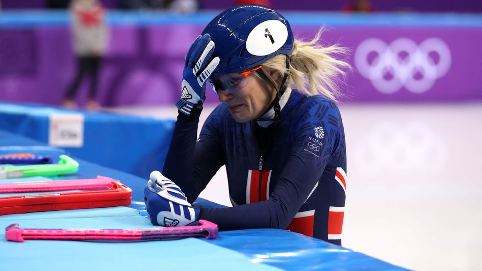 A dejected Elise Christie