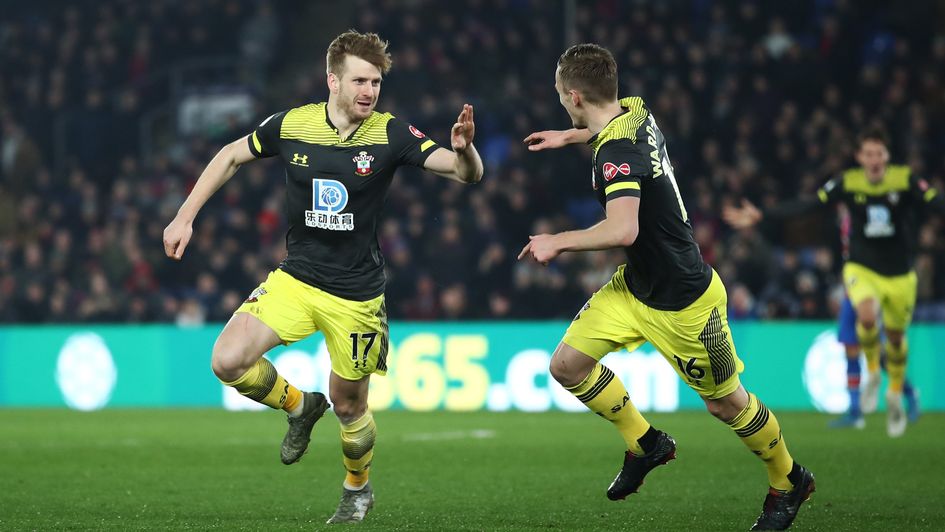 Stuart Armstrong: Southampton midfielder celebrates a goal in the win at Crystal Palace