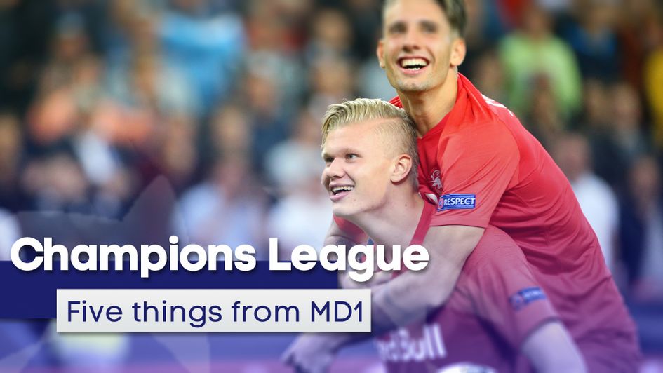 We look at the five main events from matchday one of the 2019/20 Champions League