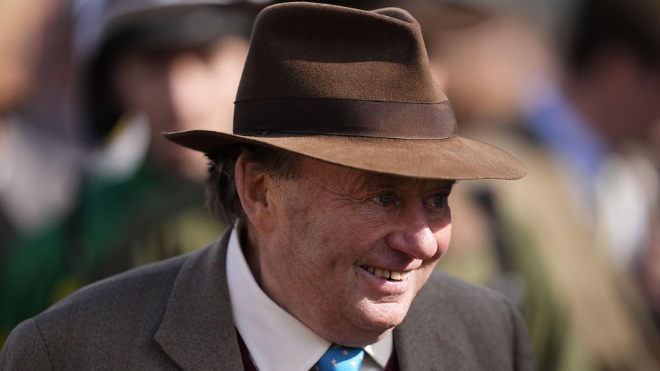 Nicky Henderson pictured after winning the Sky Bet Supreme with Old Park Star
