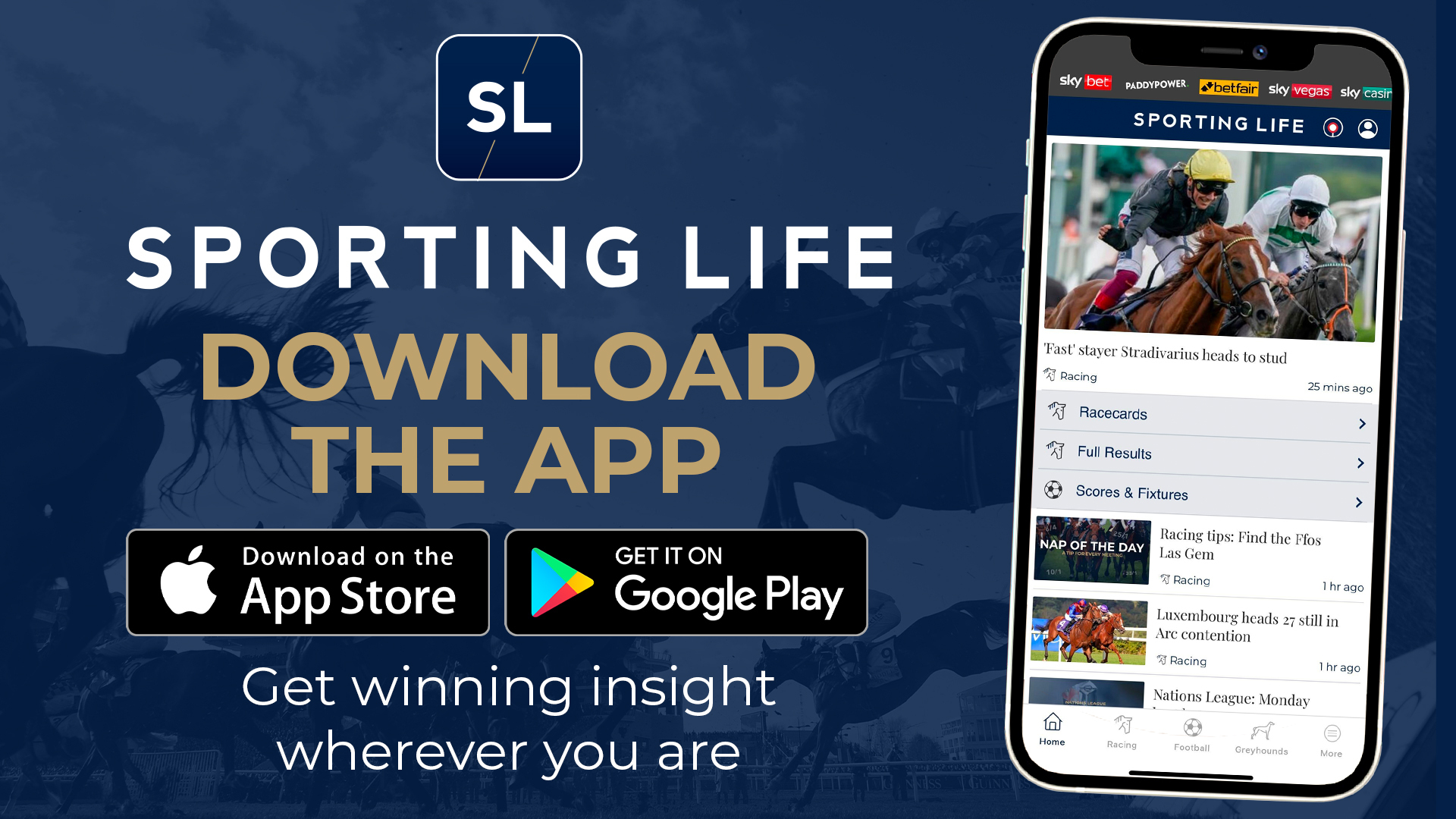 Sporting Life App for Apple iOS and Android
