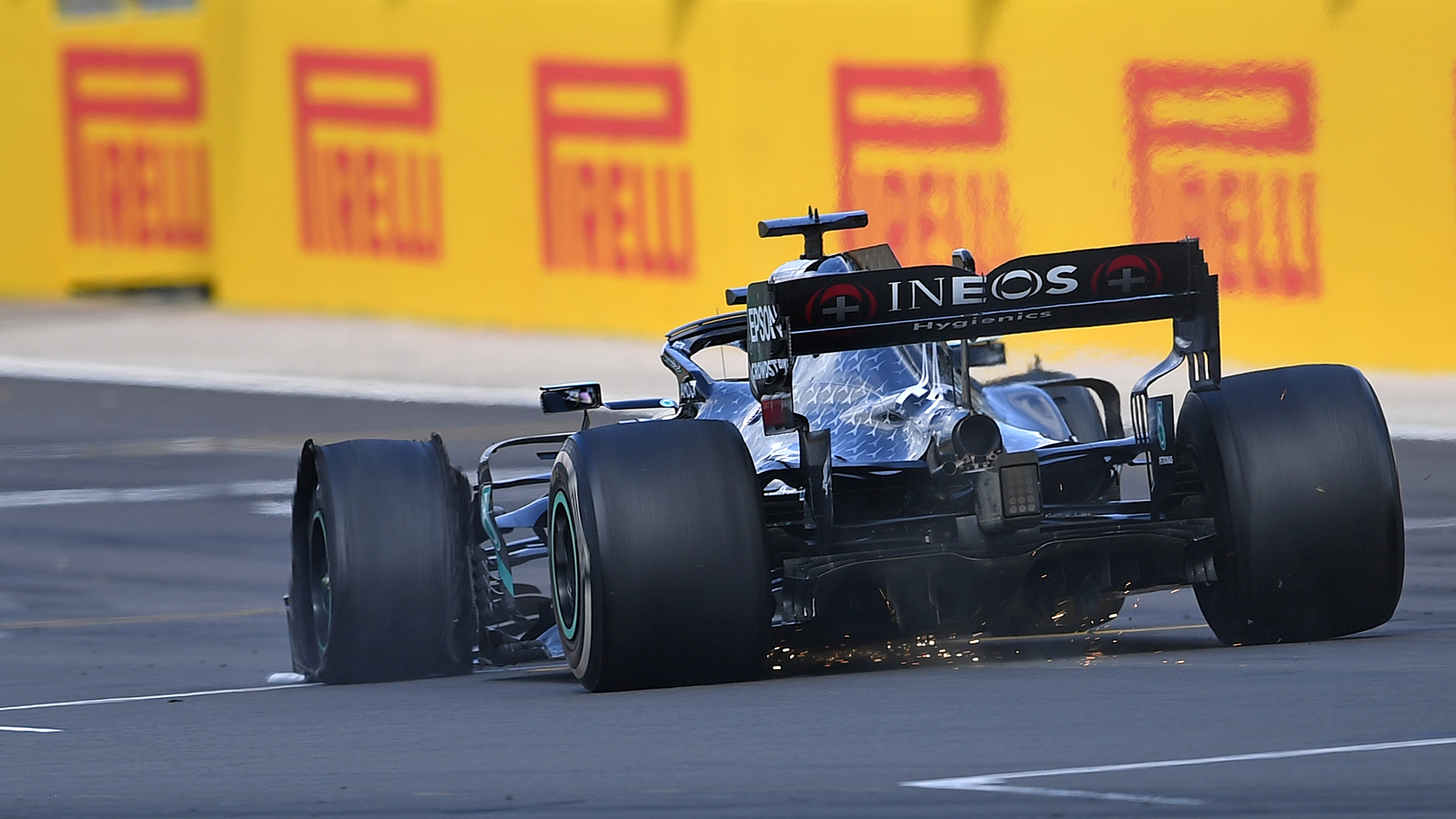 LEWIS HAMILTON WINS THE 2020 BRITISH GRAND PRIX WITH HIS HEART IN HIS MOUTH  AS HIS TYRE FAILS ON THE FINAL LAP OF THE RACE